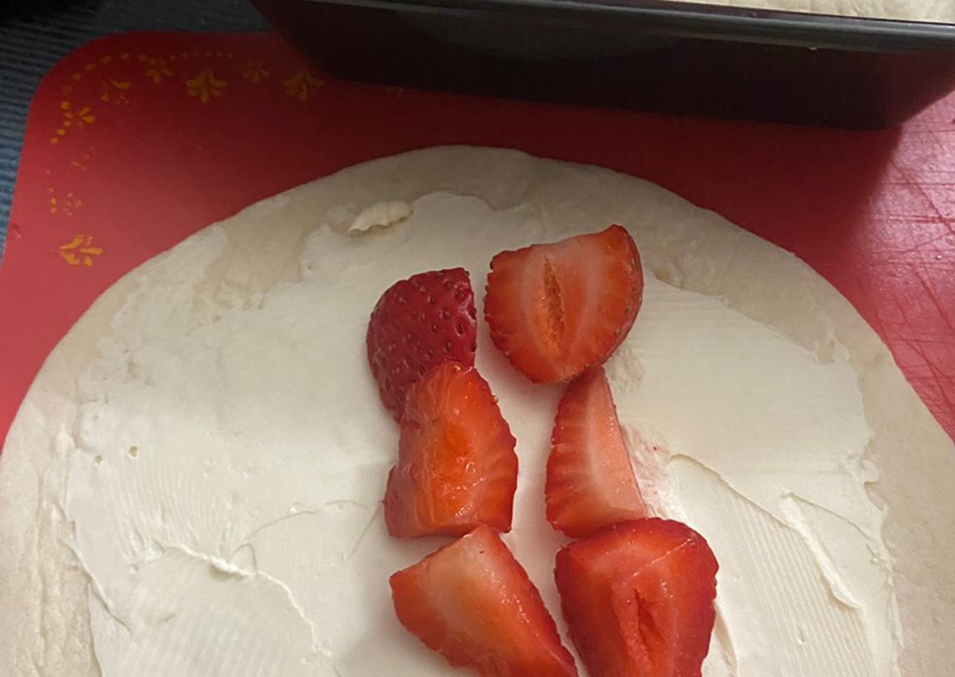 Strawberry cream cheese wrap