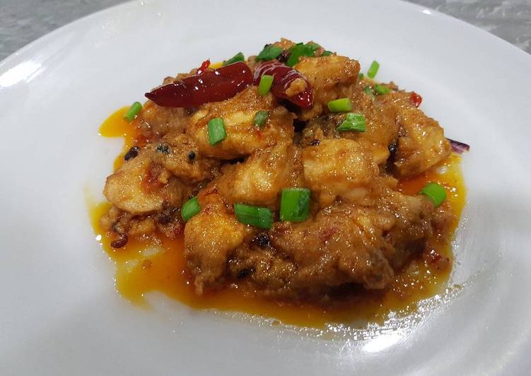 Recipe of Favorite Chicken in Szechuan-Style Chilli Bean Peanut Sauce