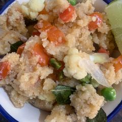 Veggies loaded Rava Upma A picture of Veggies loaded Rava Upma.