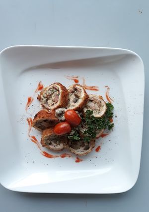 Foto resep Carbonara Stuffed chicken roll