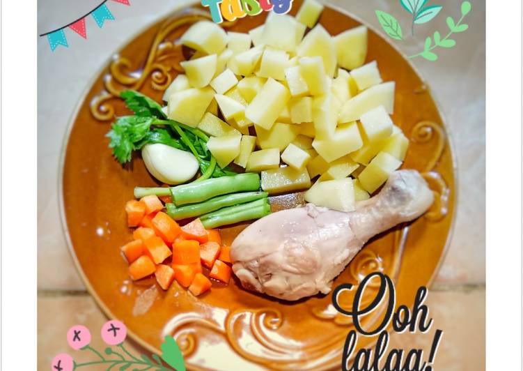 Resep MPASI bubur kentang ayam 6m+ oleh Ibu Hana Cookpad