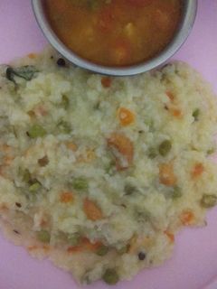 காய்கறி பொங்கல் மற்றும் காய்கறி சாம்பார் (kaaikari pongal, kaai kari sambar recipe in tamil) செய்முறை முக்கிய புகைப்படம்