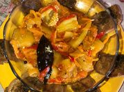 Una foto de berenjenas al escabeche fácil