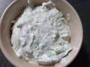 A picture of dairy free tzatziki