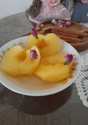 عکسی از دستور کمپوت سیب😋😋😋