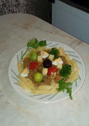 Una foto de Macarrones a la primavera