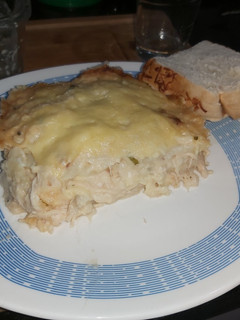 Una foto de Lasaña de papa con pollo