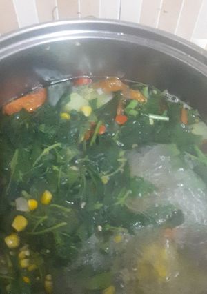 Foto resep Sayur Bayam Jagung