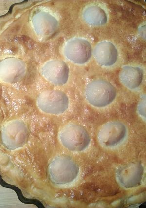 Una foto de Tarta de mango y lichis