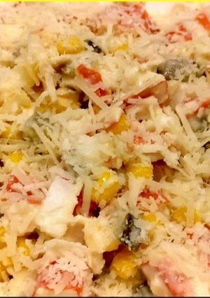 Фото Салат с крабовыми палочками и пекинской капустой.