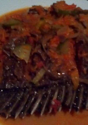 A picture of Wet fry fish with vegetables4weekchallenge.