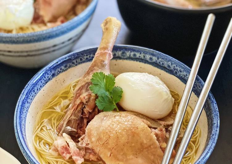 Recipe of Any-night-of-the-week Misua Tim Ayam (Misua Noodles with Chicken Steam Soup)