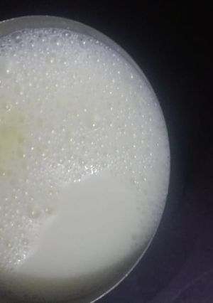 A picture of Haldi milk shake.