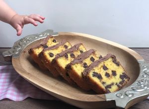 Una foto de Budín cuatro cuartos con chips