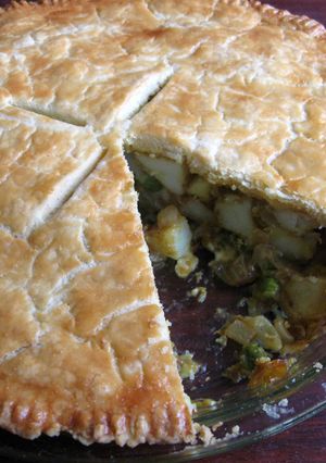 A picture of Curry Potato Pie.