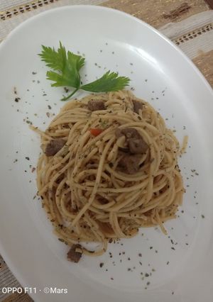 Foto resep Spaghetti Aglio e Olio with Tuna