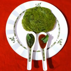 A picture of Spinach and Cucumber Savory Pancake.