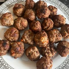 A picture of Greek meatballs (keftedakia).