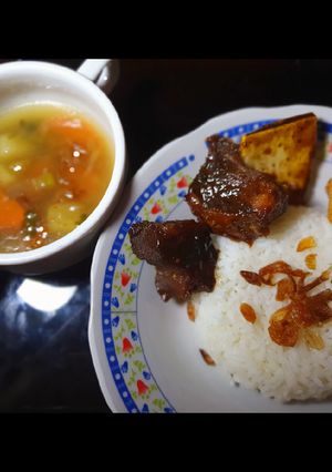 Foto resep Nasi Sop Iga Bakar