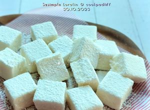 Gambar Homemade Vanilla Marshmallow (Tanpa Sirap Glukos)