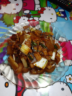 Foto resep Oseng Kikil+Tempe+Sawi putih Cabe Hijau