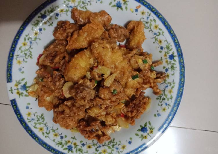 Cumi goreng telur asin
