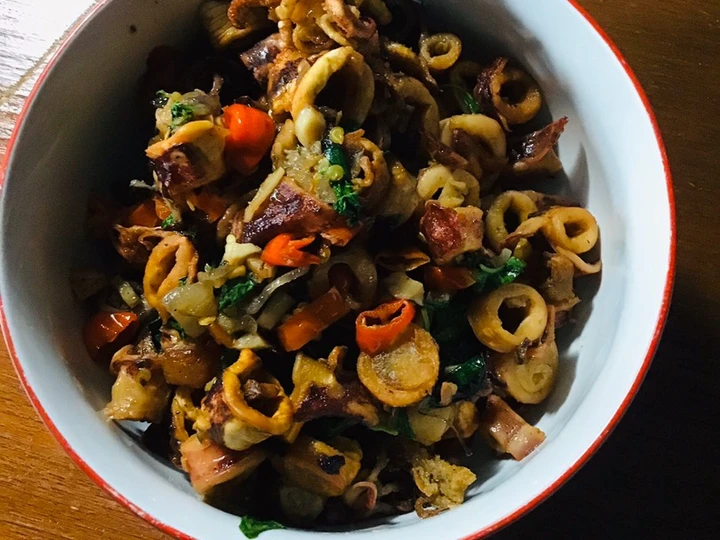 Langkah Mudah untuk Membuat Resep Oseng mercon asin cumi yang Lezat Sekali Anti Ribet, Uenak Banget