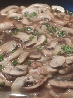Una foto de Champiñones a la menta