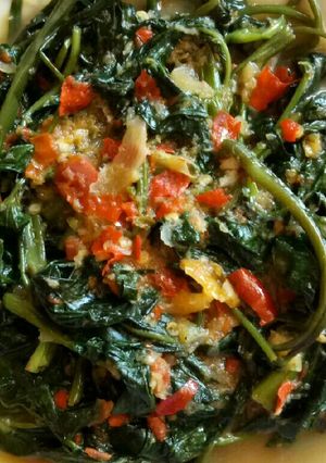 Foto resep Kangkung asam pedas
