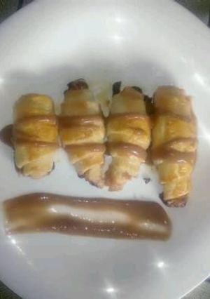A picture of Choco 'puff' rolls.