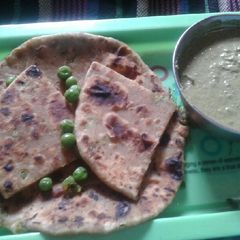 A picture of Mater masala stuffed paratha.