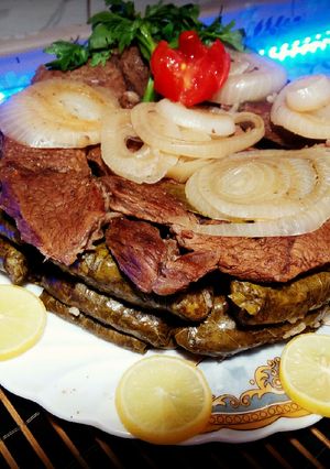 صورة لوصفة طاجن ورق عنب باللحمة