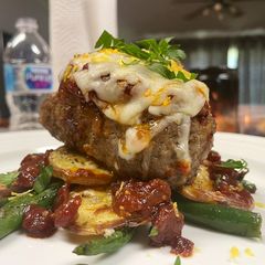A picture of Mozzarella Meatloaf.