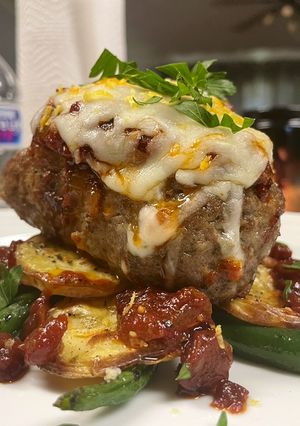 A picture of Mozzarella Meatloaf.