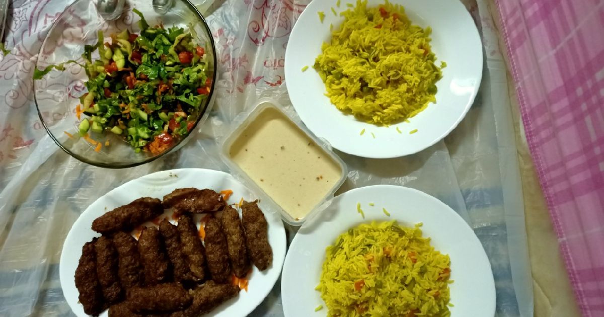 Basmati Rice With Peas And Grilled Kofta Recipe By Nane Ahmed