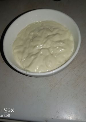 A picture of Egg yolk mayonnaise#Abujamoms #Abjmoms.