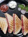 Mixed Vegetable grilled cheese sandwitch