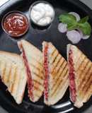 Mixed Vegetable grilled cheese sandwitch