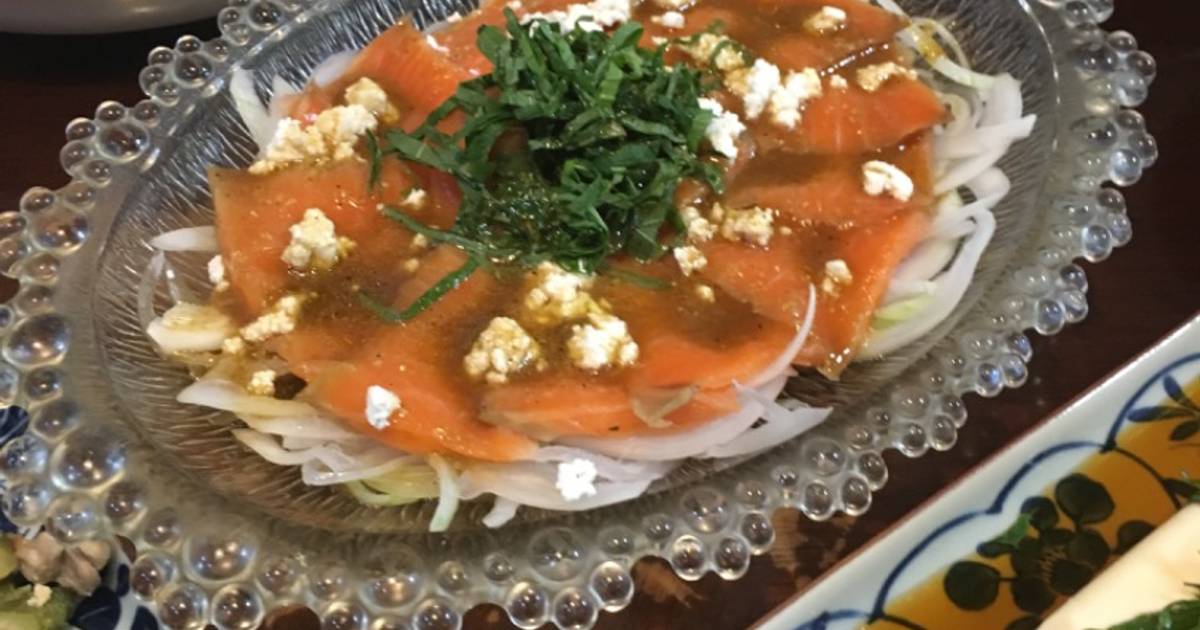 Carpaccio de salmón estilo japonés Receta de chico- Cookpad