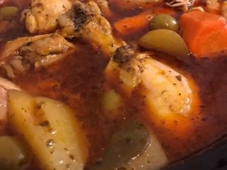 Chicken stew Puerto Rican Pollo Guisado (Crockpot version)