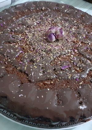 عکسی از دستور کیک خیس شکلاتی