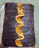 Torta naranja, chocolate y crema