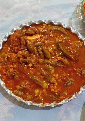 عکسی از دستور خورش بامیه