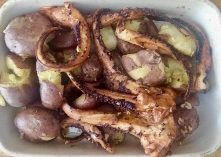 Polvo assado com Batatas - Tudogosreceitas
