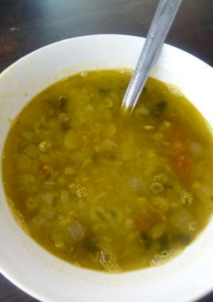 Una foto de Sopa de chícharos