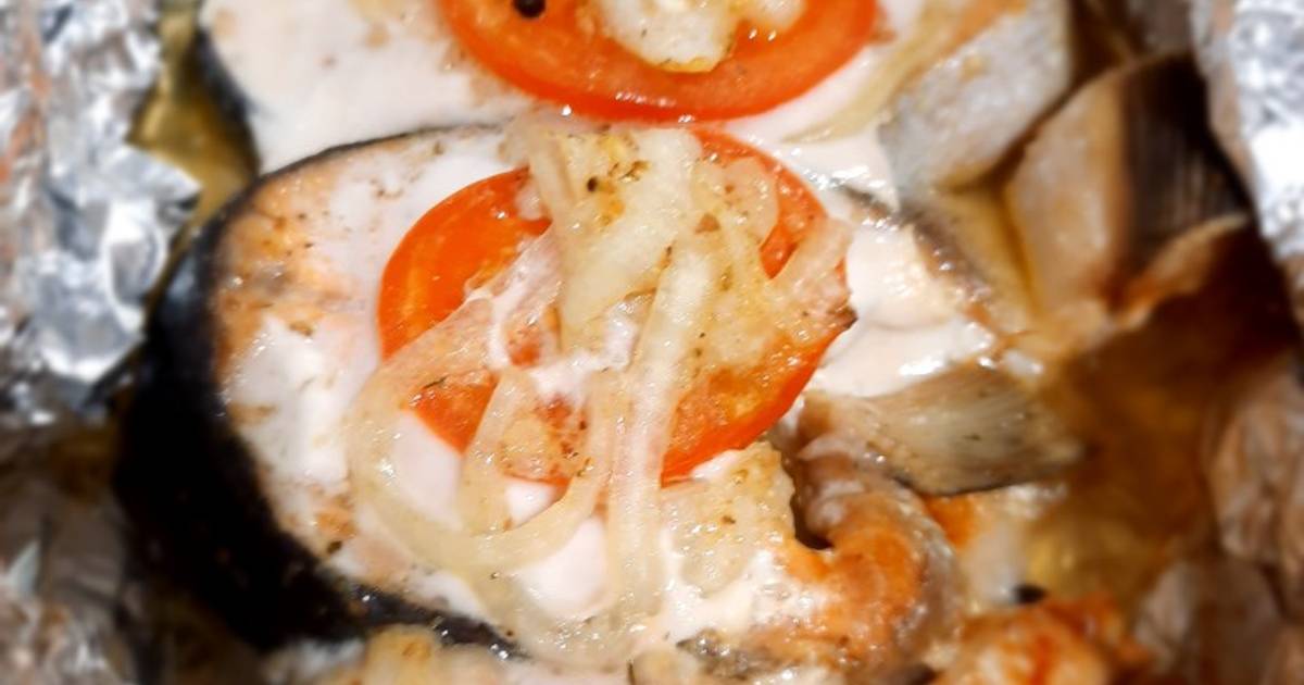 Кижуч в духовке кусочками. Как выглядит готовый кижуч в духовке стейк. Кижуч в духовке кусочками. Кижуч в духовке кусочками. Рыба кижуч стейк.