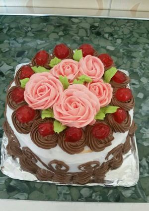 صورة لوصفة كيكه بالكرز