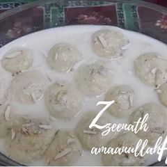 A picture of Rasmalai with Milk powder.