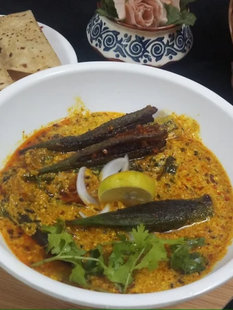 Recipe Bharwa bhindi in dahi kadi which Delicious