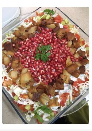 صورة لوصفة فتة الفلافل